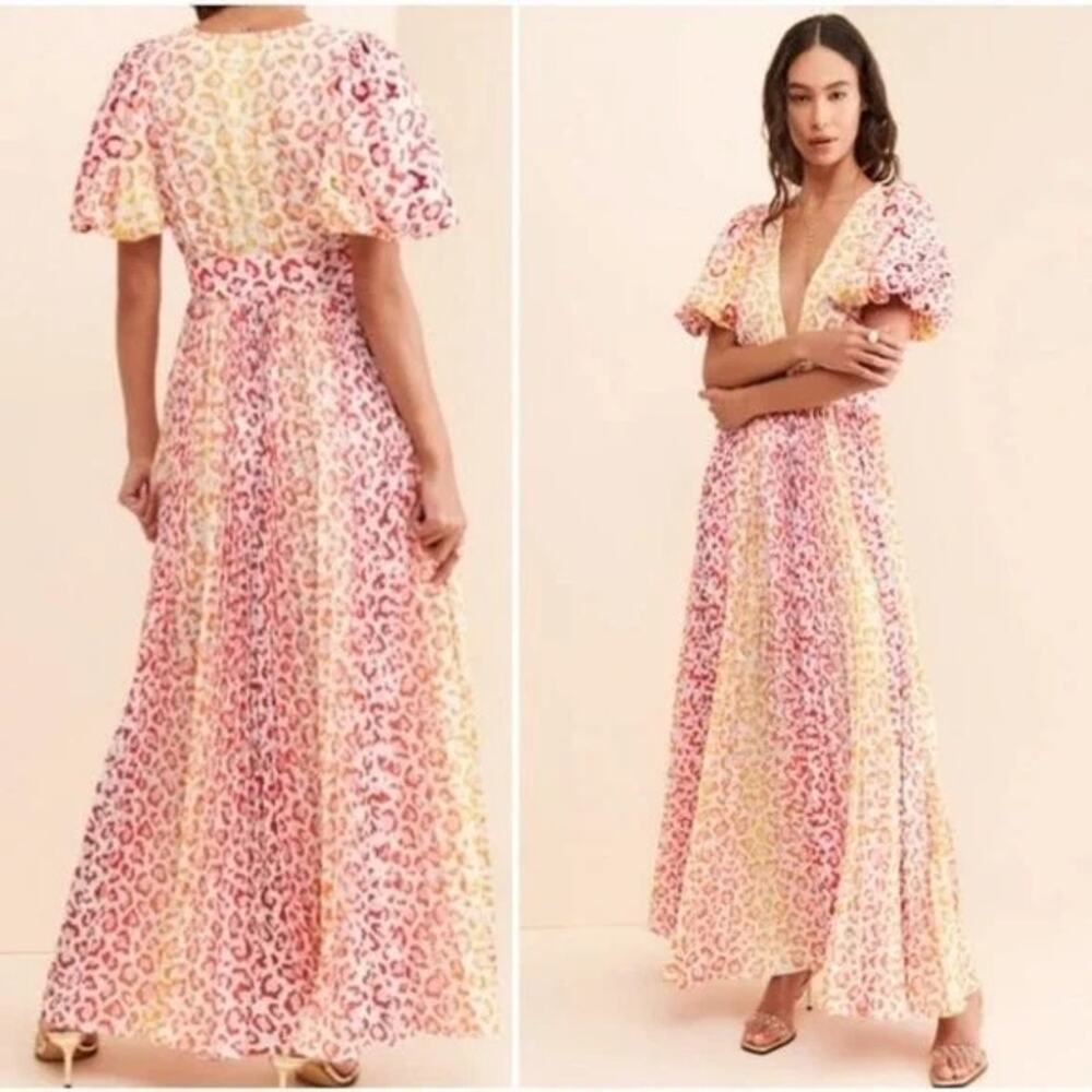 Rococo Sand Avana Ombré Leopard Maxi Dress‎ Size M